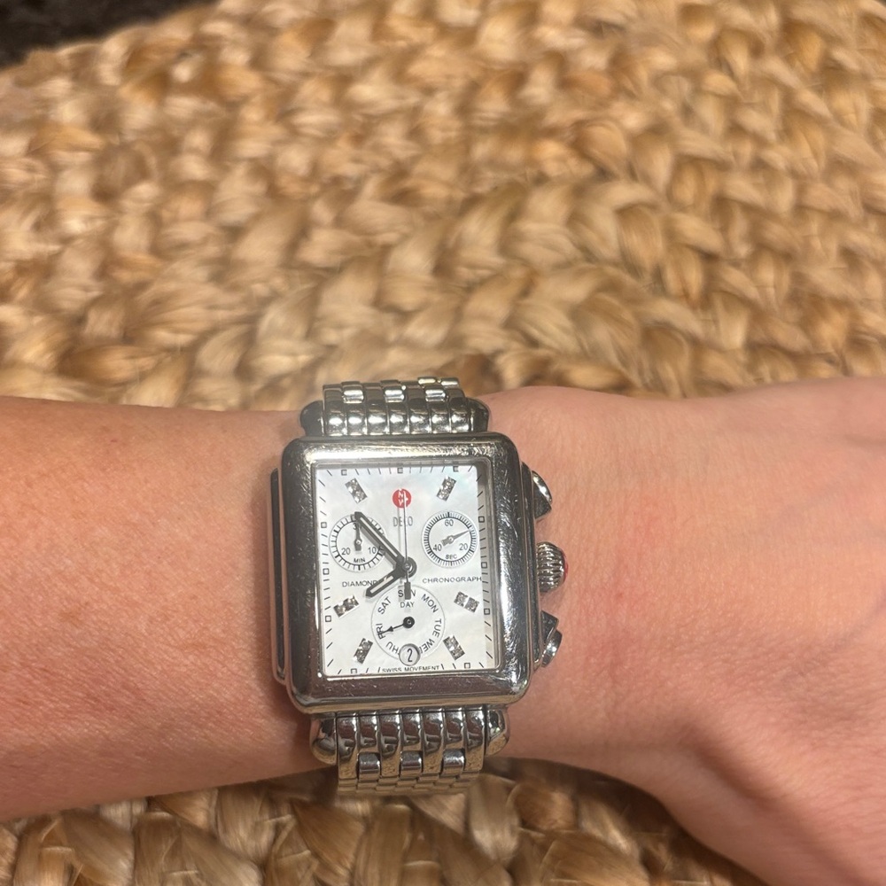 Michele Silver Smartwatch with White Dial